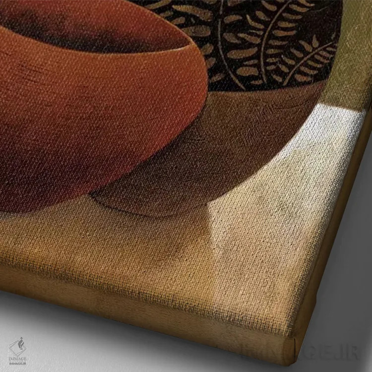 تابلو دکوراتیو وصله دوزی طبیعت ۲ اثر کیت مالت - نمای نزدیک بافت بوم