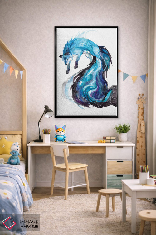 تابلو دکوراتیو روباه کهکشانی اثر کتی لیپسکامب - D3B