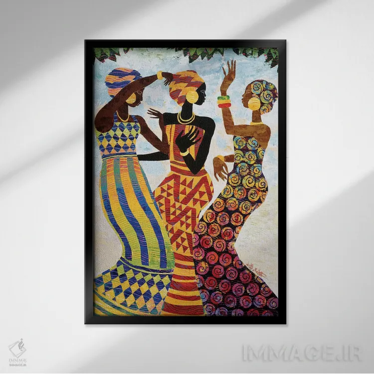 تابلو دکوراتیو جشن اثر کیت مالت - نمای قابدار مشکی