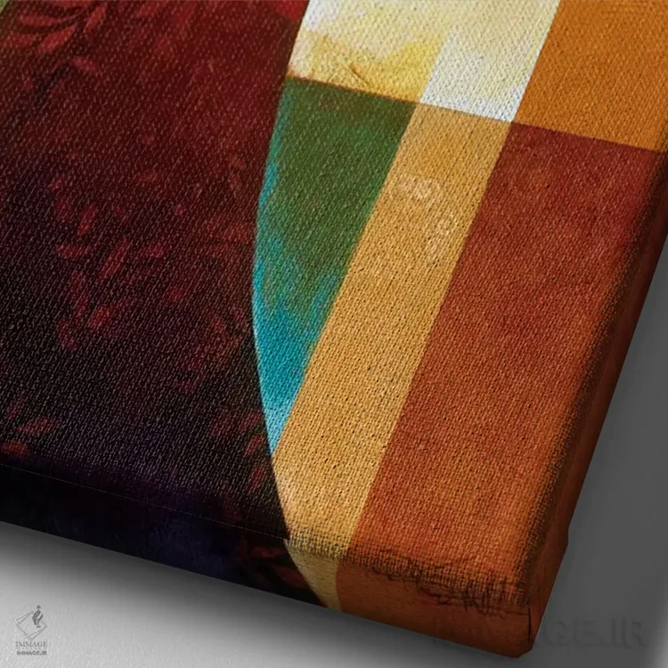 تابلو دکوراتیو میساکی اثر کیت مالت - نمای نزدیک بافت بوم