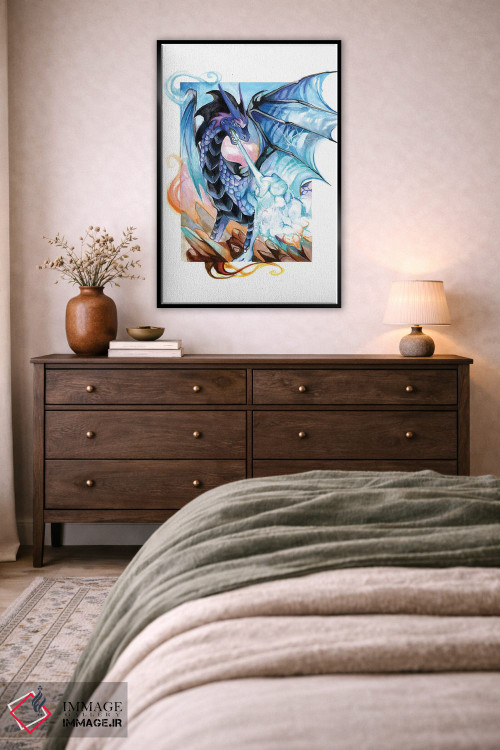 تابلو دکوراتیو اژدهای فانتزی اثر کتی لیپسکامب - D5B
