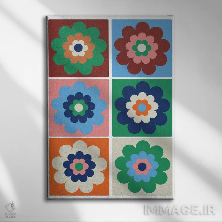 تابلو مدرن در حال شکوفه اثر کارولینا کلینگ - نمای روبهرو روی دیوار