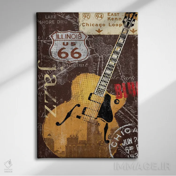 تابلو دکوراتیو چی تاون اثر کیت مالت - نمای روبهرو روی دیوار