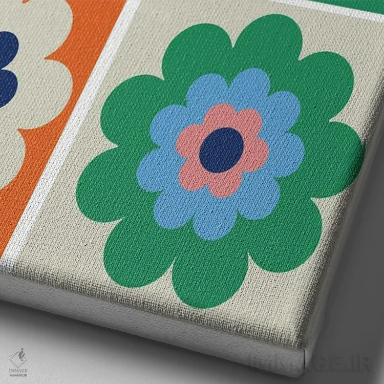 تابلو مدرن در حال شکوفه اثر کارولینا کلینگ - نمای نزدیک بافت بوم