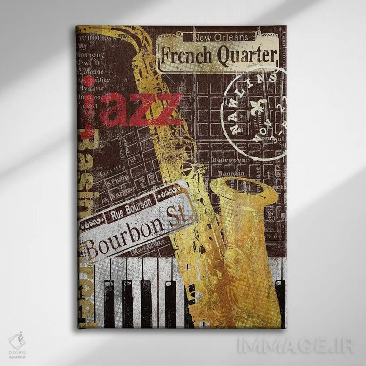 تابلو دکوراتیو نئورلینز اثر کیت مالت - نمای روبهرو روی دیوار