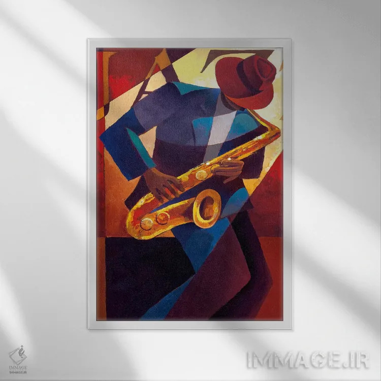 تابلو دکوراتیو بی باپ اثر کیت مالت - نمای قابدار سفید