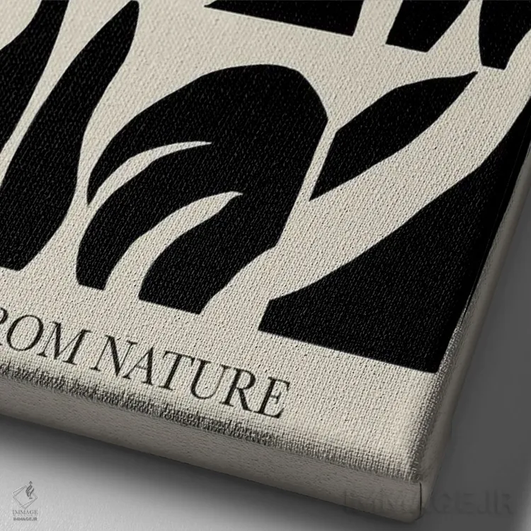 تابلو انتزاعی اشکال - مشکی اثر کارولینا کلینگ - نمای نزدیک بافت بوم