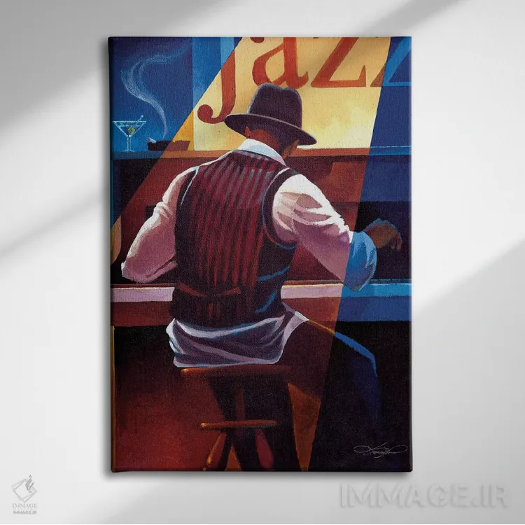 تابلو دکوراتیو رگ تایم اثر کیت مالت - نمای روبهرو روی دیوار