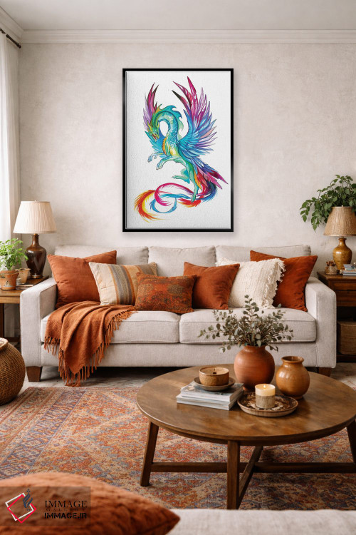 تابلو دکوراتیو اژدهای مرغ مگس خوار اثر کتی لیپسکامب - D5B