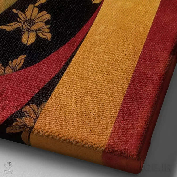 تابلو دکوراتیو ساکورا اثر کیت مالت - نمای نزدیک بافت بوم