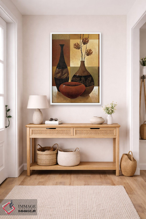 تابلو دکوراتیو وصله دوزی طبیعت ۲ اثر کیت مالت - D6W