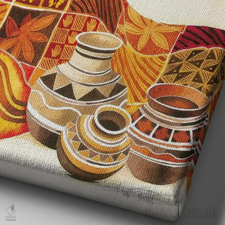 تابلو دکوراتیو پرواز روح اثر کیت مالت - نمای نزدیک بافت بوم