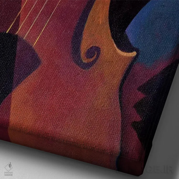 تابلو دکوراتیو مستقیم به جلو اثر کیت مالت - نمای نزدیک بافت بوم