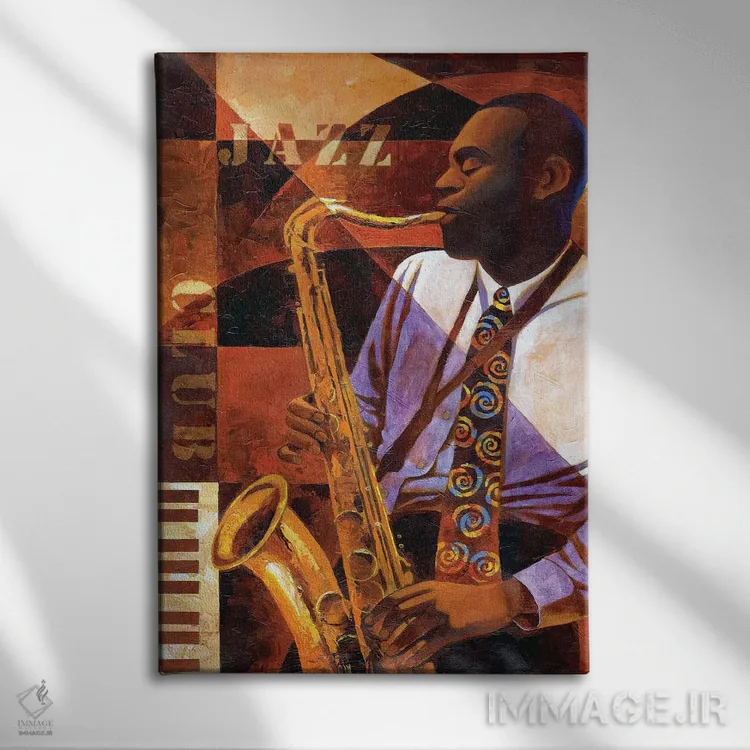 تابلو دکوراتیو کلوب جاز اثر کیت مالت - نمای روبهرو روی دیوار