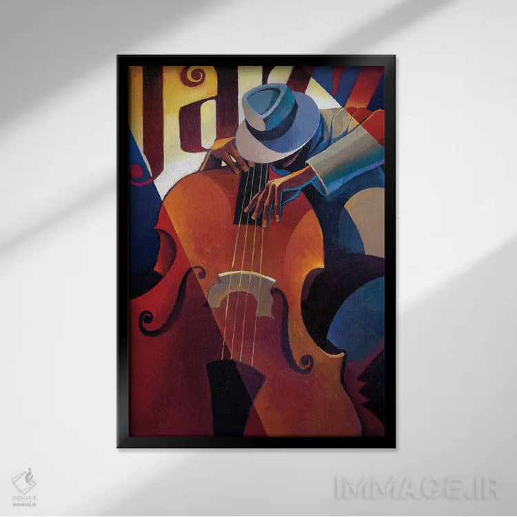 تابلو دکوراتیو مستقیم به جلو اثر کیت مالت - نمای قابدار مشکی