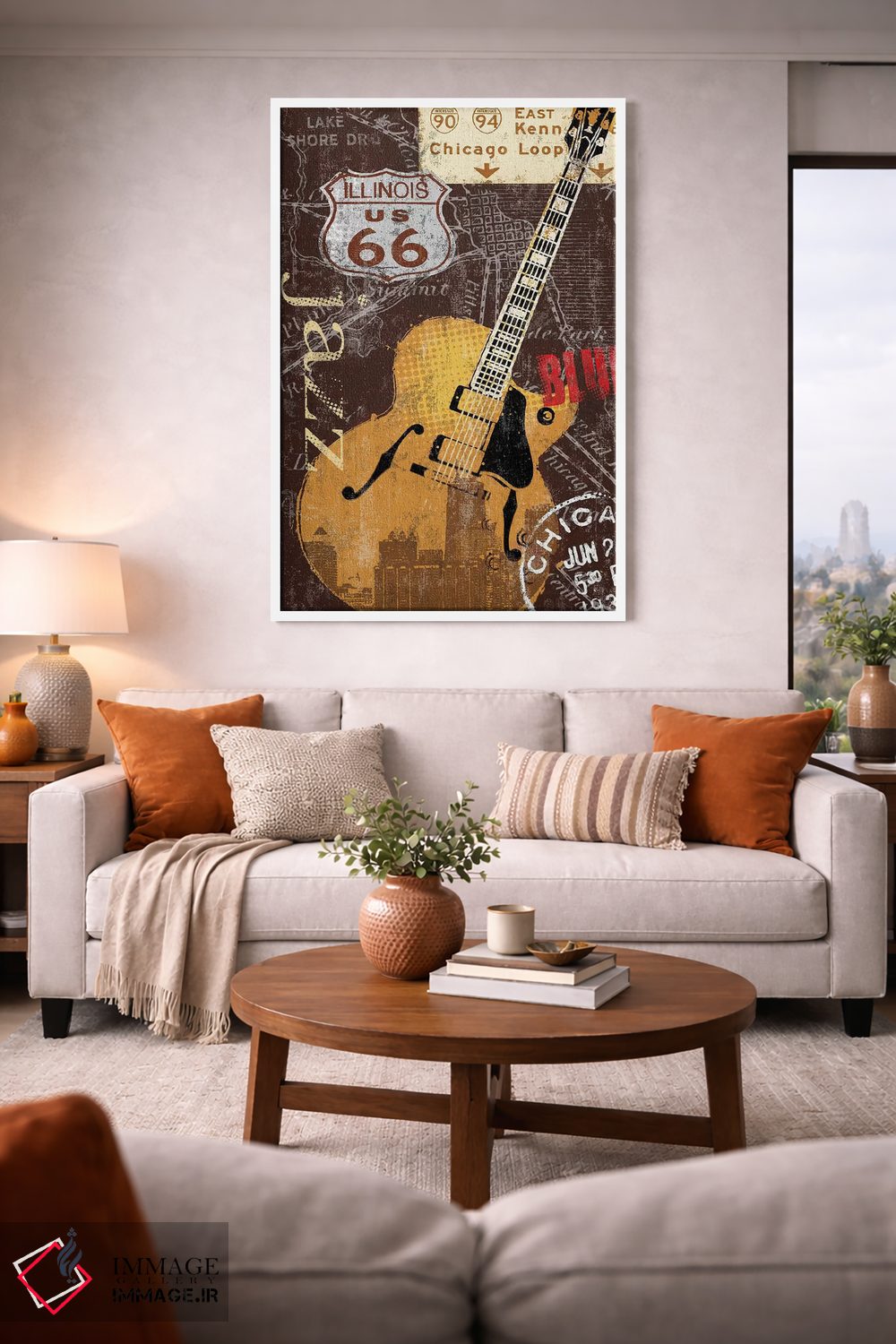 تابلو دکوراتیو چی تاون اثر کیت مالت - D1W