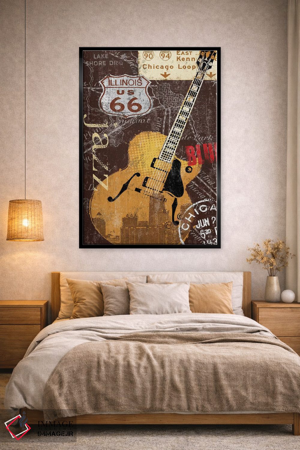 تابلو دکوراتیو چی تاون اثر کیت مالت - D2B