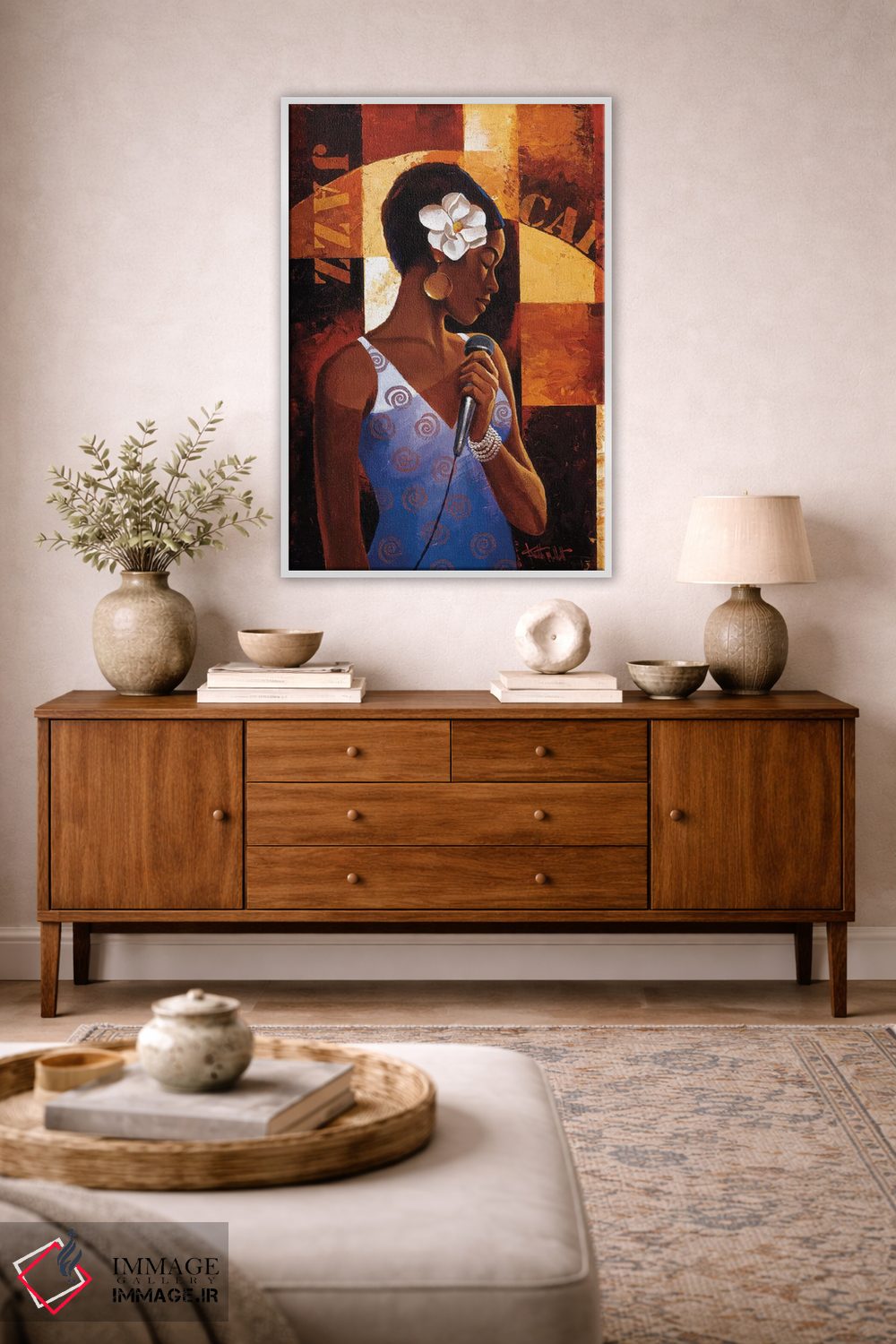 تابلو دکوراتیو کافه جاز اثر کیت مالت - D3W