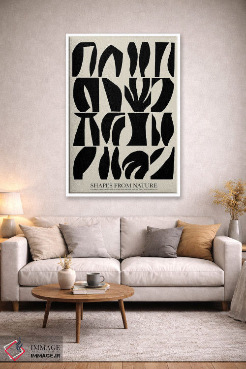 تابلو انتزاعی اشکال - مشکی اثر کارولینا کلینگ - D1W
