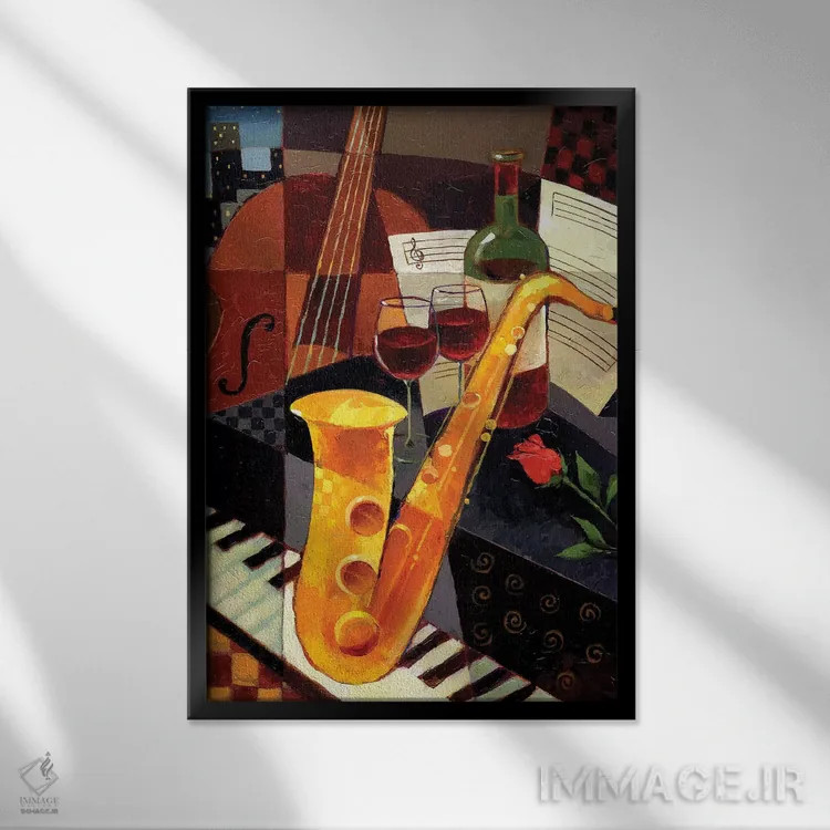 تابلو دکوراتیو قرار ملاقات اثر کیت مالت - نمای قابدار مشکی