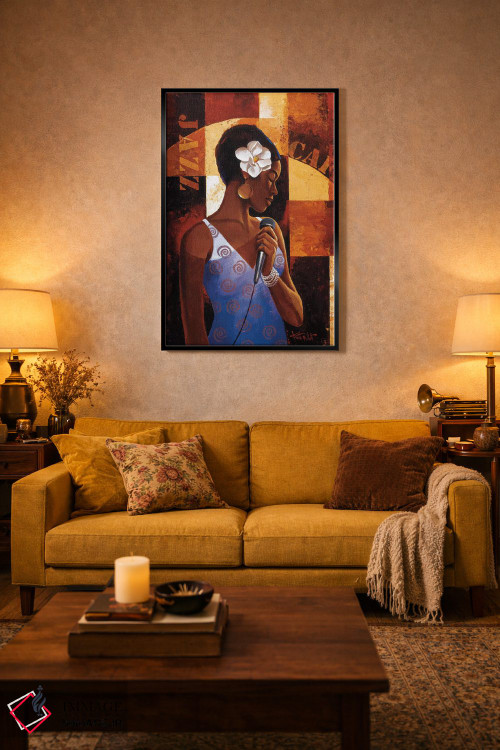 تابلو دکوراتیو کافه جاز اثر کیت مالت - D4B