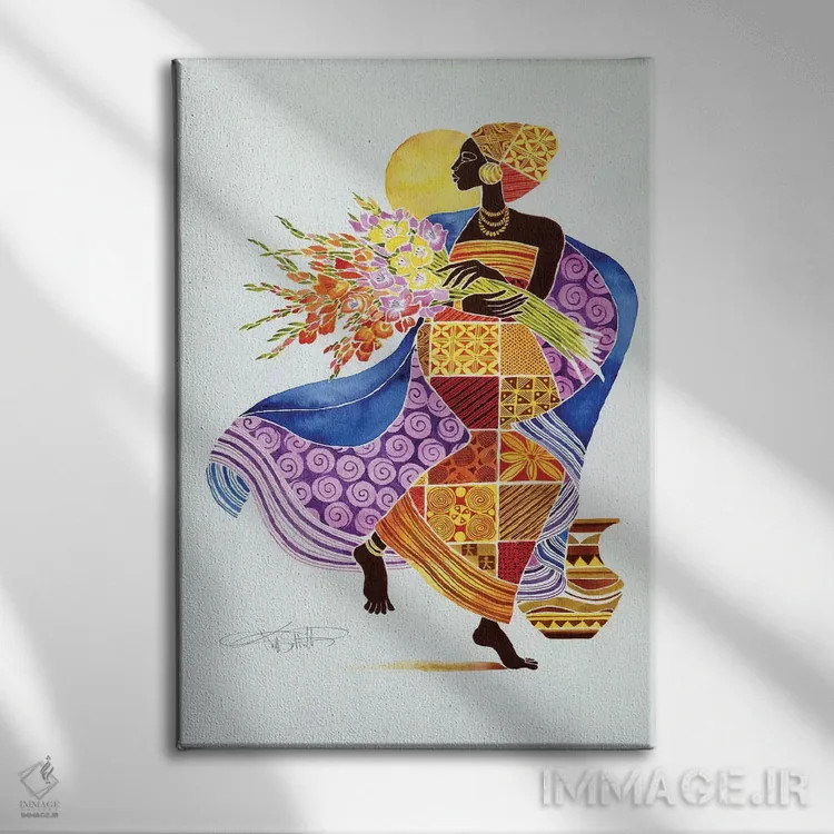 تابلو دکوراتیو کیکورا اثر کیت مالت - نمای روبهرو روی دیوار