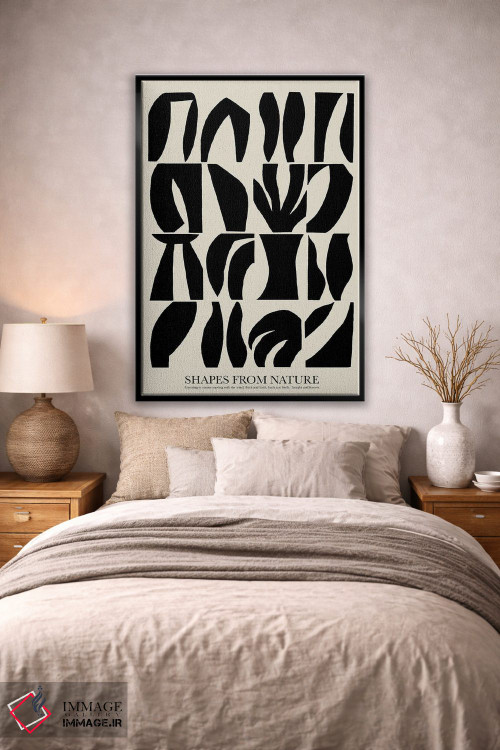 تابلو انتزاعی اشکال - مشکی اثر کارولینا کلینگ - D2B