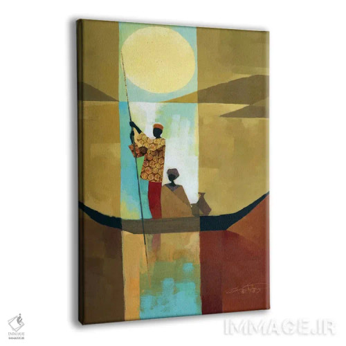 تابلو دکوراتیو کنار رودخانه I اثر کیت مالت - نمای پرسپکتیو محصول