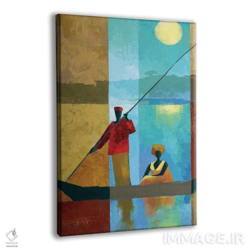 تابلو دکوراتیو کنار رودخانه II اثر کیت مالت - نمای پرسپکتیو محصول