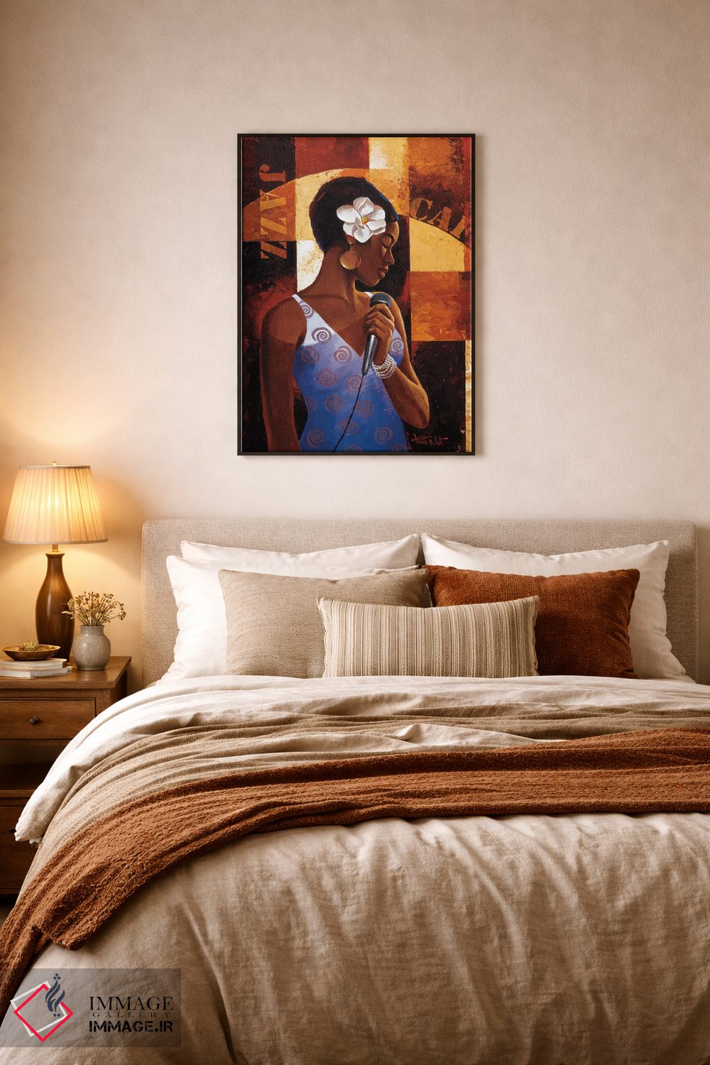 تابلو دکوراتیو کافه جاز اثر کیت مالت - D5B