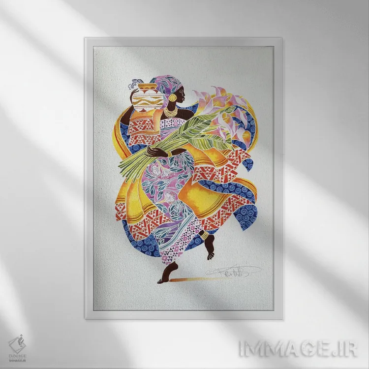 تابلو دکوراتیو جاحا اثر کیت مالت - نمای قابدار سفید