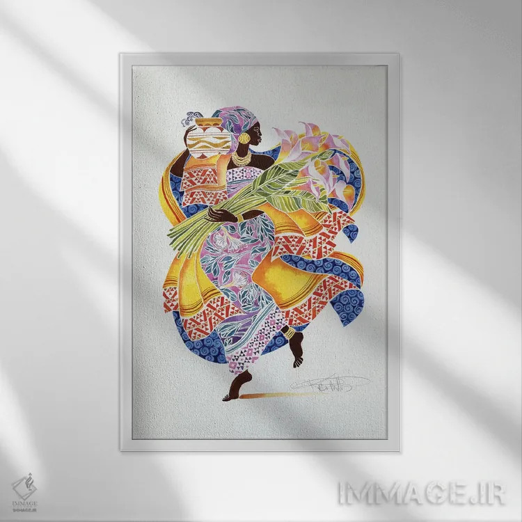 تابلو دکوراتیو جاحا اثر کیت مالت - نمای قابدار سفید