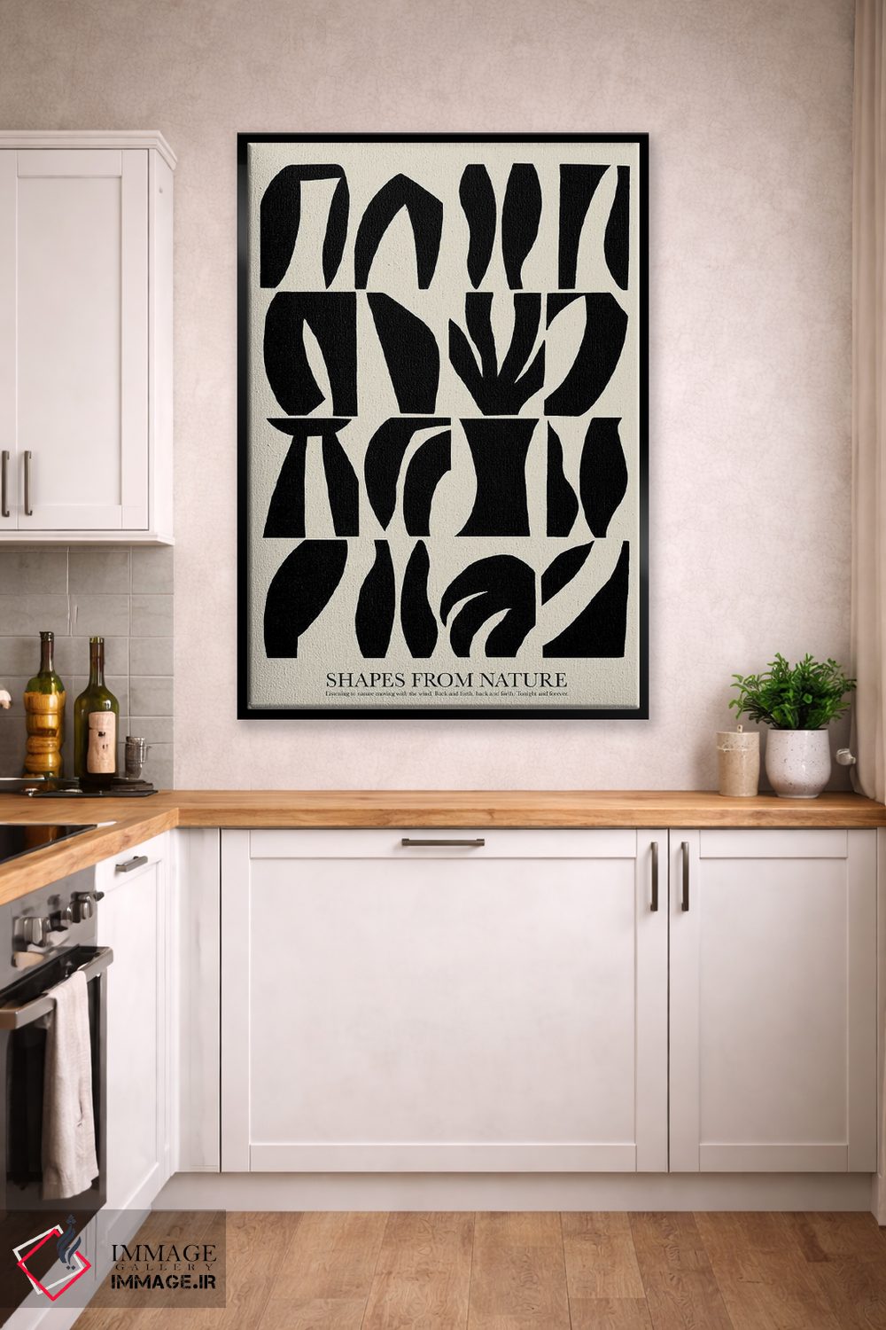 تابلو انتزاعی اشکال - مشکی اثر کارولینا کلینگ - D4B