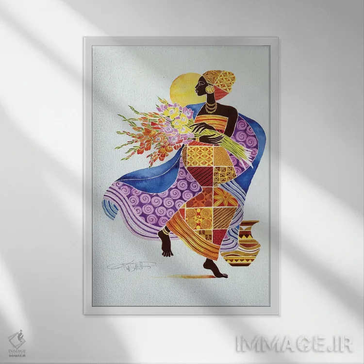 تابلو دکوراتیو کیکورا اثر کیت مالت - نمای قابدار سفید