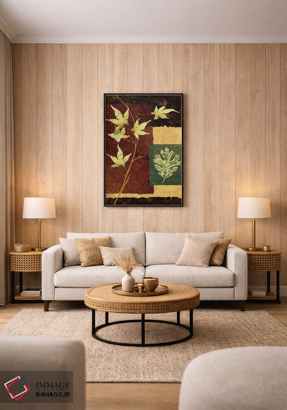 تابلو دکوراتیو برگ نو ۱ اثر کیت مالت - D1B