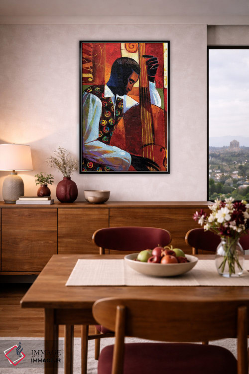 تابلو دکوراتیو جاز اثر کیت مالت - D6B