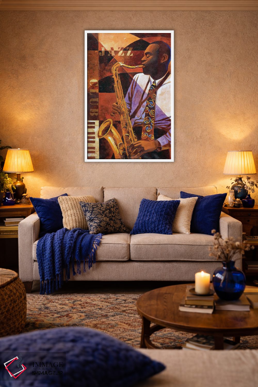 تابلو دکوراتیو کلوب جاز اثر کیت مالت - D3W