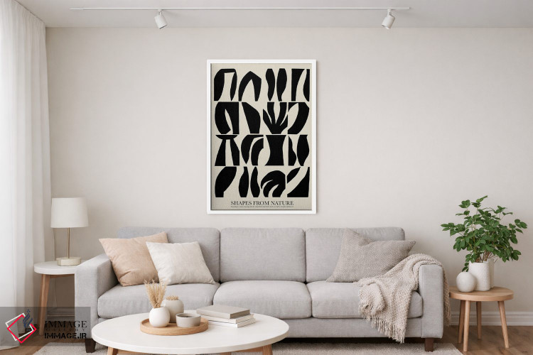 تابلو انتزاعی اشکال - مشکی اثر کارولینا کلینگ - D5W