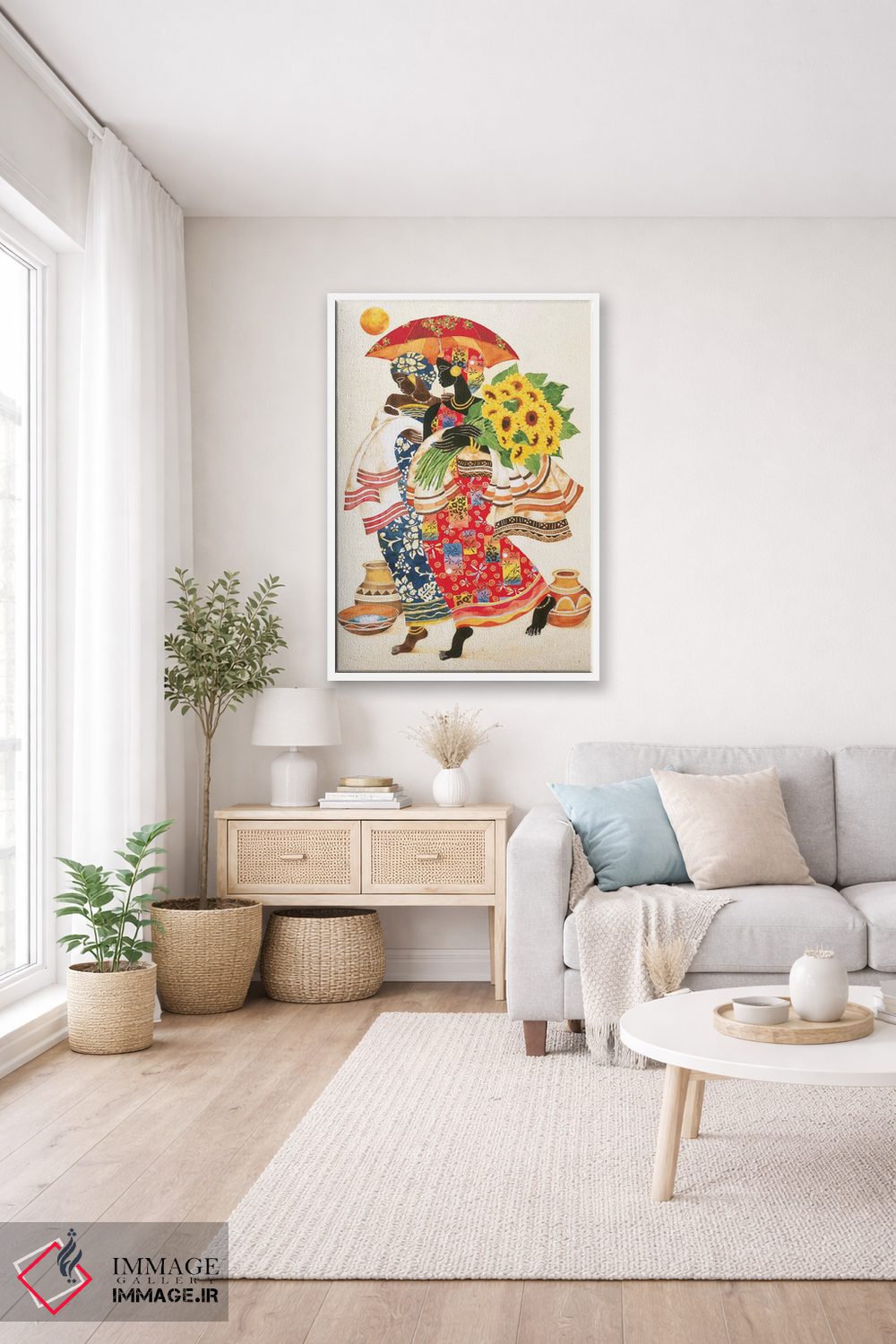 تابلو دکوراتیو آفتابگردان ها اثر کیت مالت - D2W