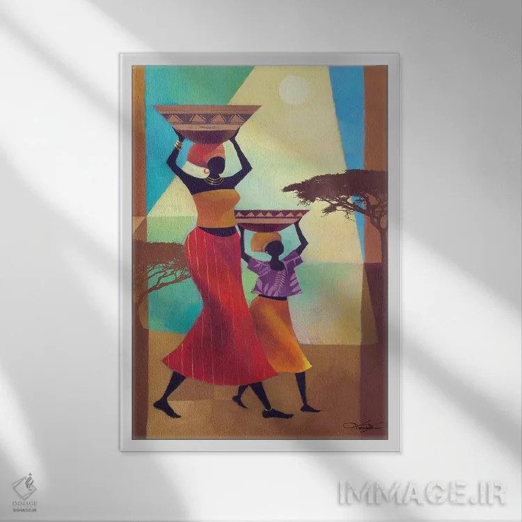 تابلو دکوراتیو یار مادر اثر کیت مالت - نمای قابدار سفید
