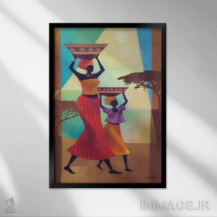 تابلو دکوراتیو یار مادر اثر کیت مالت - نمای قابدار مشکی