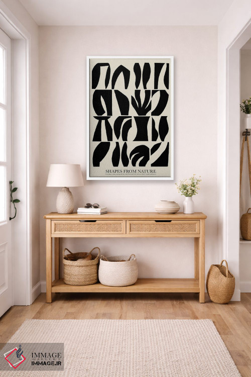 تابلو انتزاعی اشکال - مشکی اثر کارولینا کلینگ - D6W