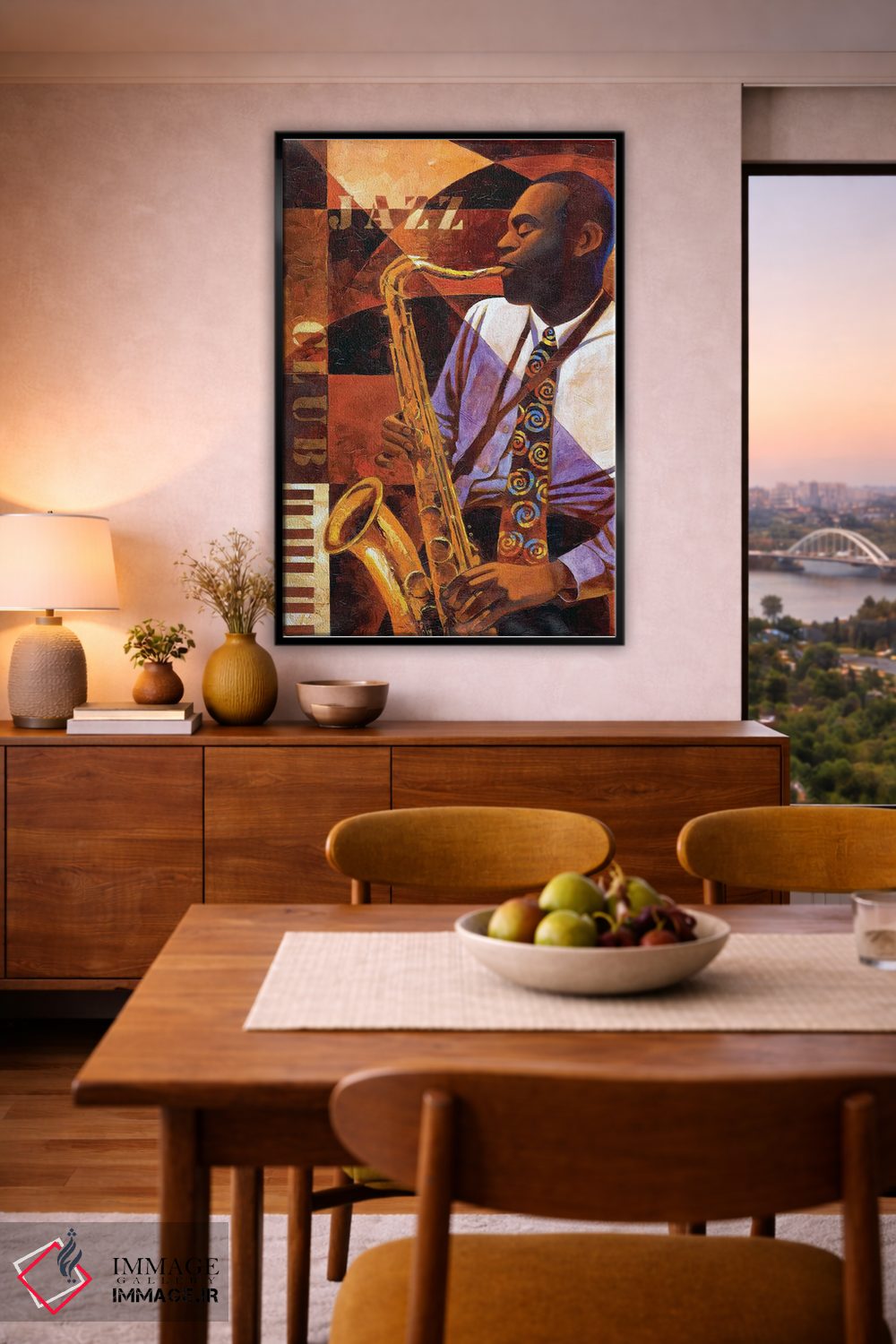 تابلو دکوراتیو کلوب جاز اثر کیت مالت - D6B