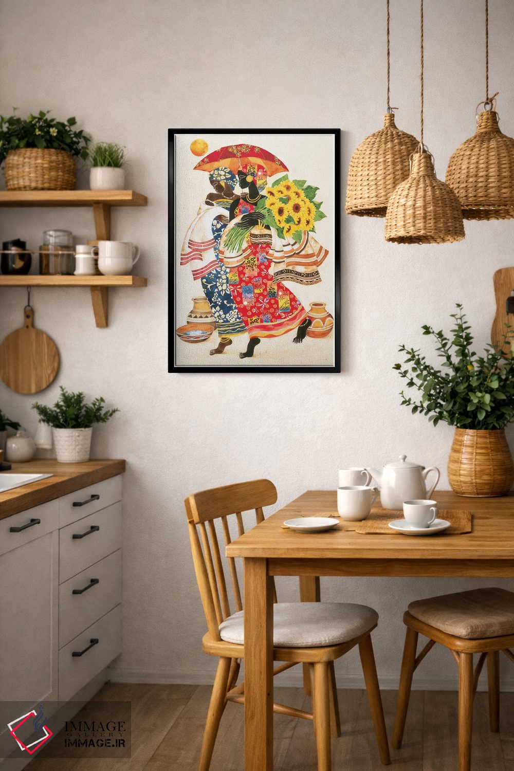 تابلو دکوراتیو آفتابگردان ها اثر کیت مالت - D6B