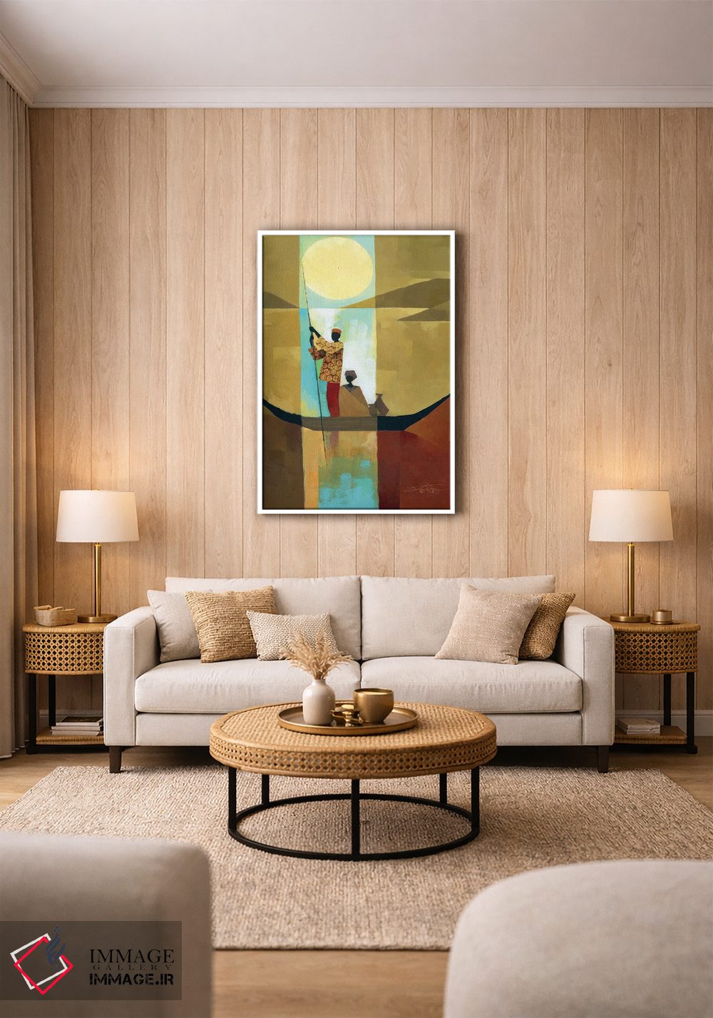 تابلو دکوراتیو کنار رودخانه I اثر کیت مالت - D1W