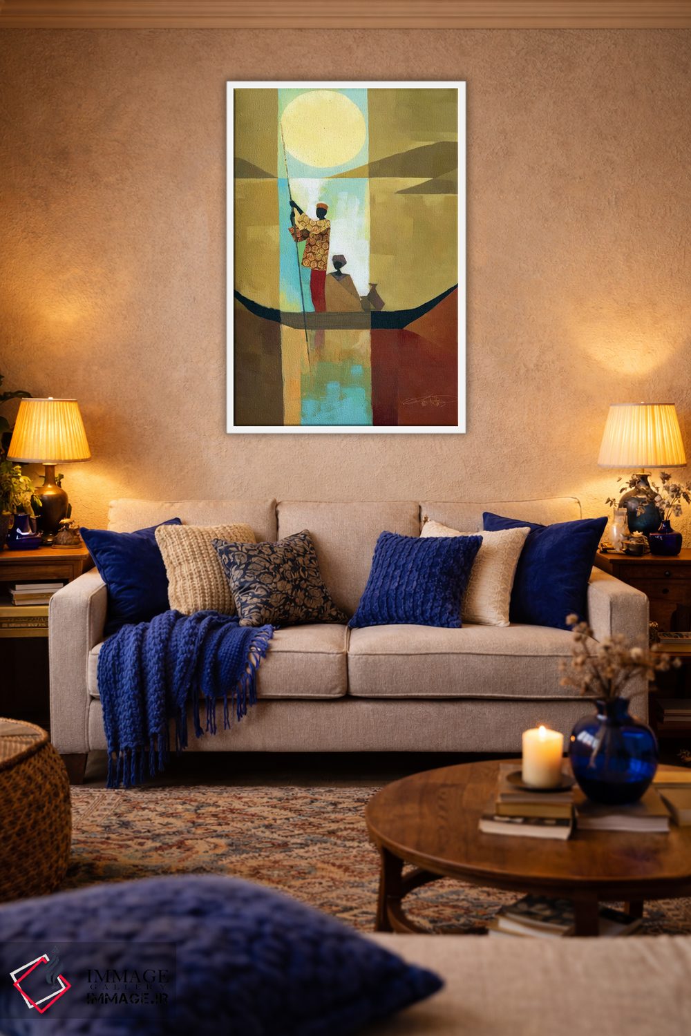 تابلو دکوراتیو کنار رودخانه I اثر کیت مالت - D2W