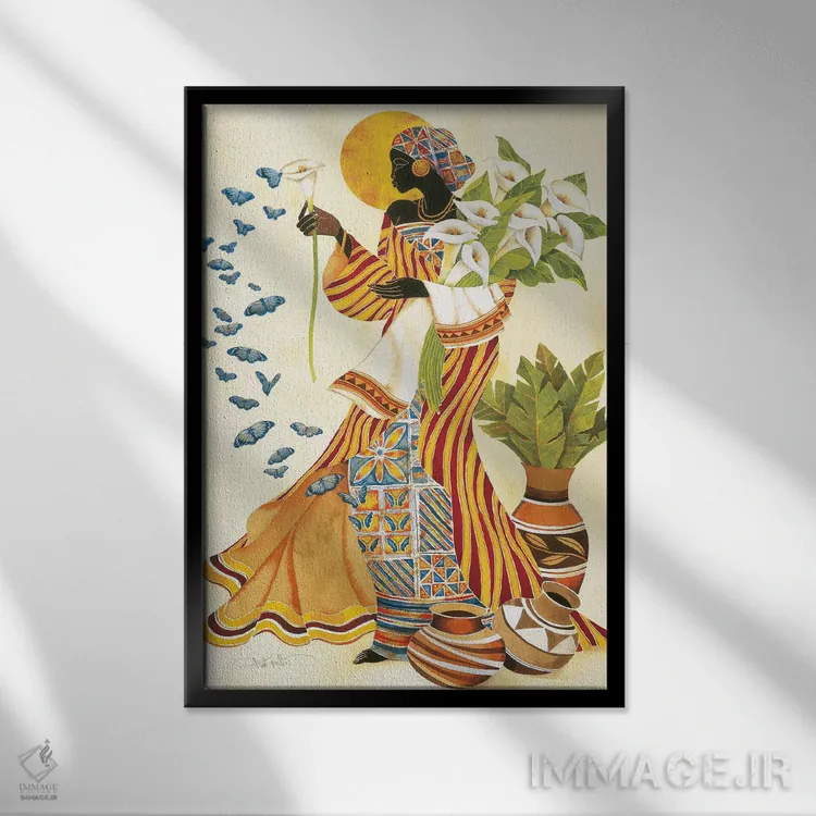 تابلو دکوراتیو بیداری روح اثر کیت مالت - نمای قابدار مشکی