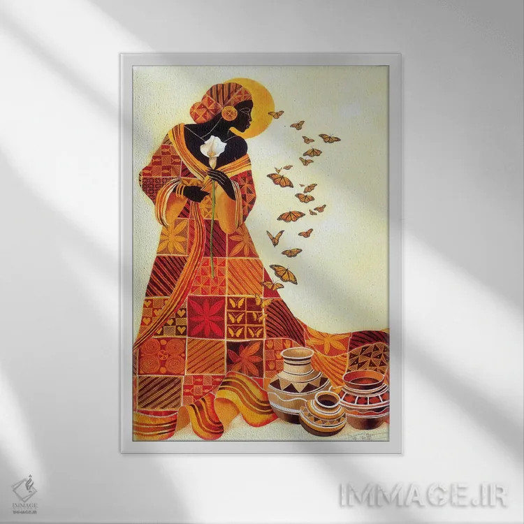 تابلو دکوراتیو پرواز ارواح اثر کیت مالت - نمای قابدار سفید