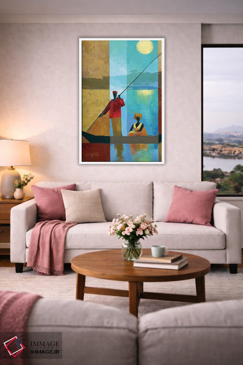 تابلو دکوراتیو کنار رودخانه II اثر کیت مالت - D3W