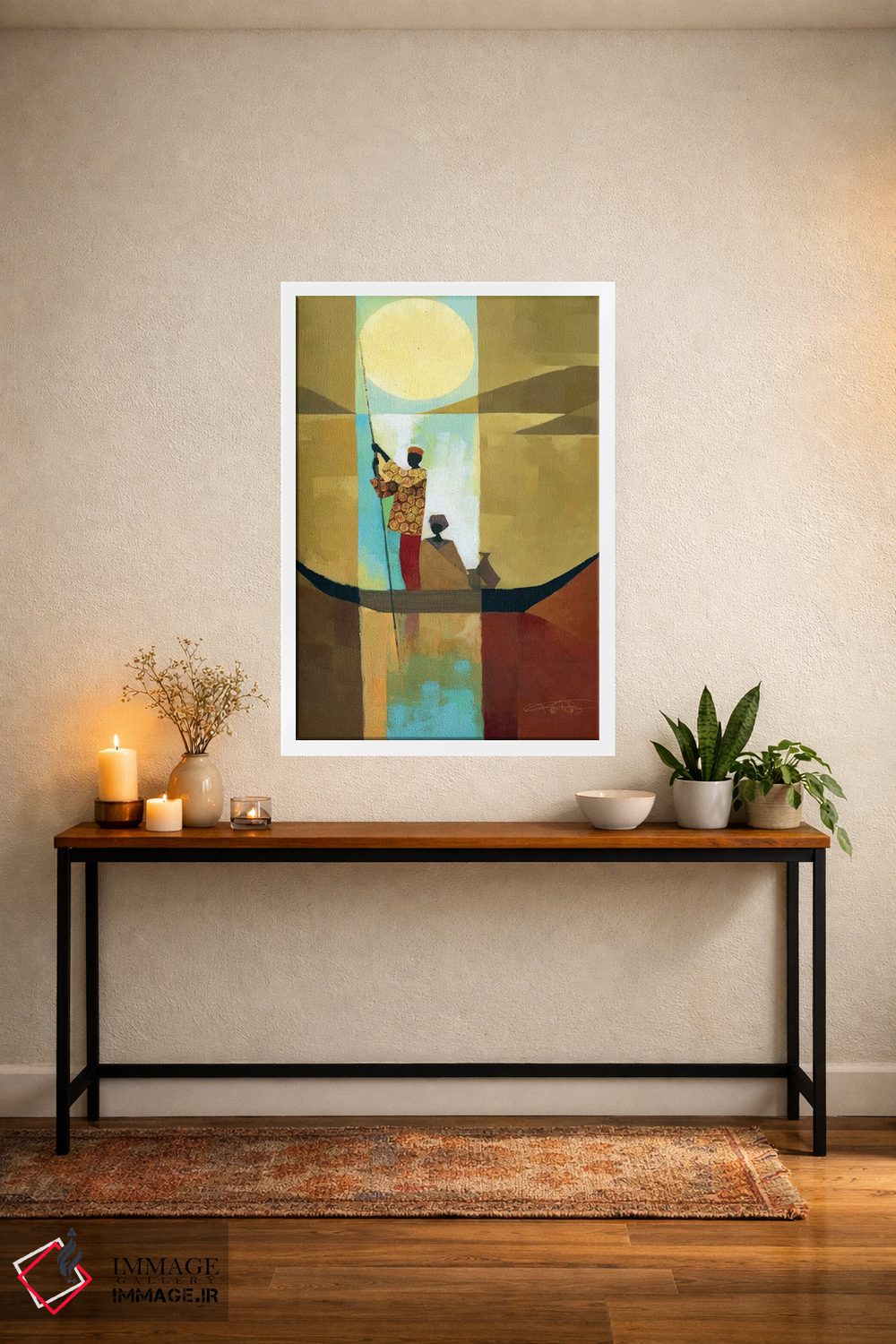 تابلو دکوراتیو کنار رودخانه I اثر کیت مالت - D3W